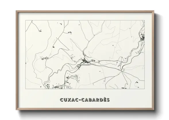 Une affiche de carte sur Cuxac-Cabardès