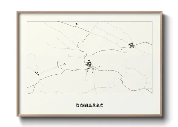Une affiche de carte sur Donazac