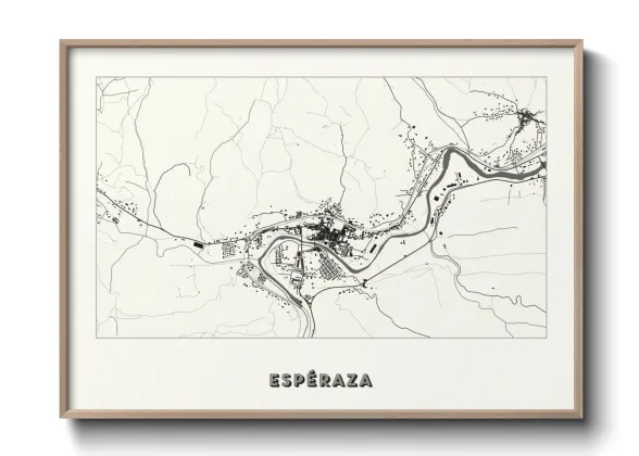 Une affiche de carte sur Espéraza