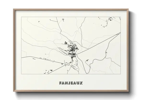 Une affiche de carte sur Fanjeaux