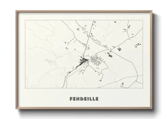 Une affiche de carte sur Fendeille