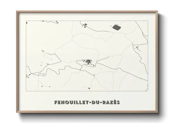 Une affiche de carte sur Fenouillet-du-Razès