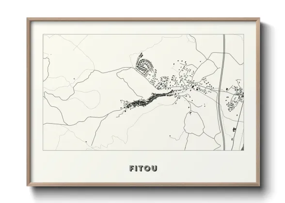 Une affiche de carte sur Fitou
