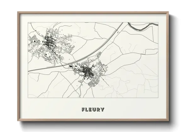 Une affiche de carte sur Fleury
