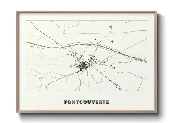 Une affiche de carte sur Fontcouverte