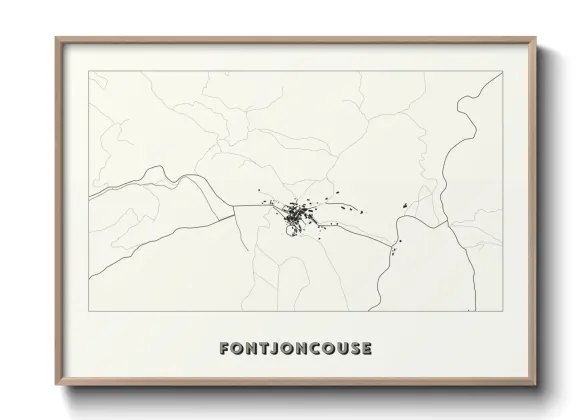 Une affiche de carte sur Fontjoncouse