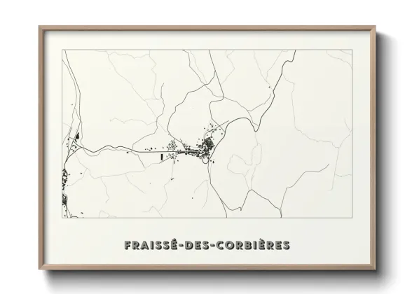 Une affiche de carte sur Fraissé-des-Corbières