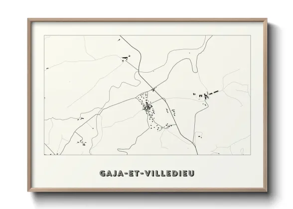 Une affiche de carte sur Gaja-et-Villedieu