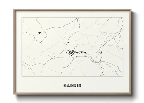 Une affiche de carte sur Gardie