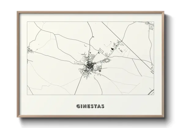 Une affiche de carte sur Ginestas