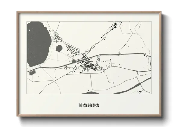 Une affiche de carte sur Homps