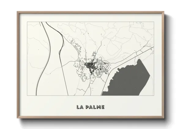 Une affiche de carte sur La Palme