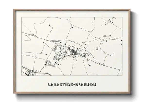 Une affiche de carte sur Labastide-d'Anjou
