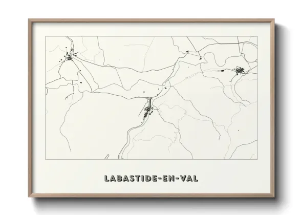 Une affiche de carte sur Labastide-en-Val