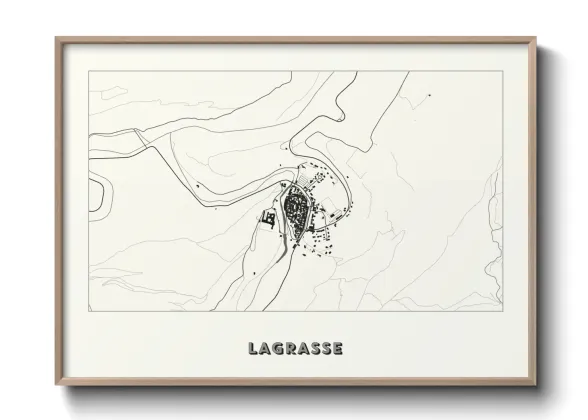 Une affiche de carte sur Lagrasse
