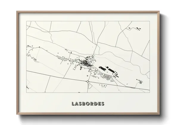 Une affiche de carte sur Lasbordes