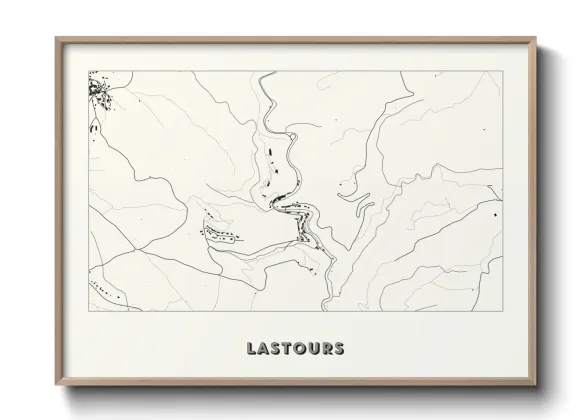 Une affiche de carte sur Lastours