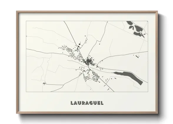 Une affiche de carte sur Lauraguel