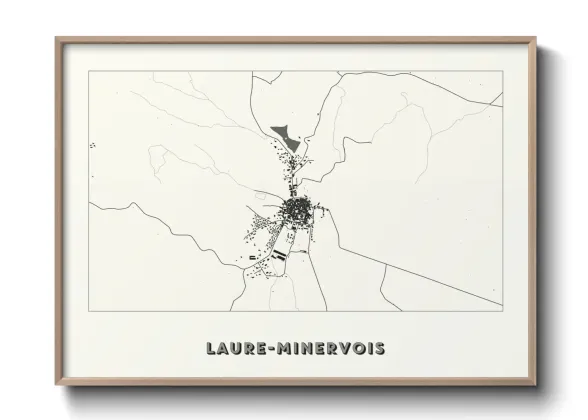 Une affiche de carte sur Laure-Minervois