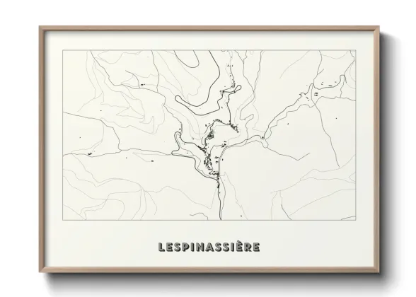 Une affiche de carte sur Lespinassière