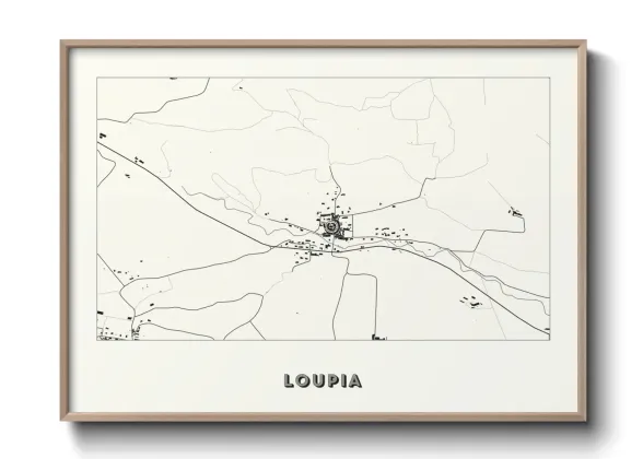 Une affiche de carte sur Loupia
