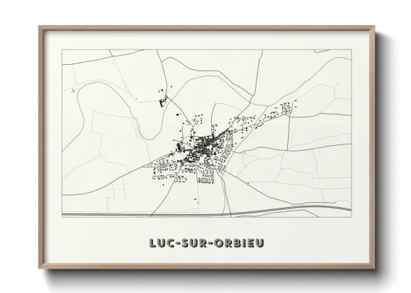 Une affiche de carte sur Luc-sur-Orbieu