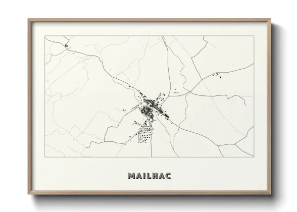 Une affiche de carte sur Mailhac