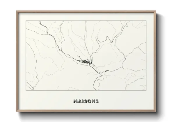 Une affiche de carte sur Maisons