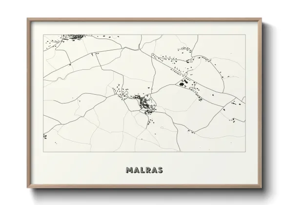 Une affiche de carte sur Malras