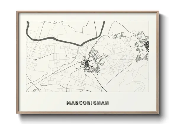 Une affiche de carte sur Marcorignan