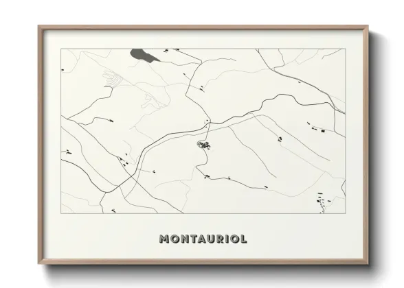 Une affiche de carte sur Montauriol