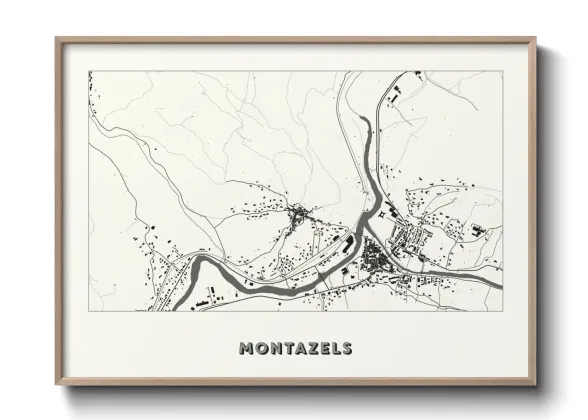 Une affiche de carte sur Montazels