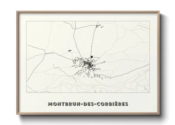 Une affiche de carte sur Montbrun-des-Corbières