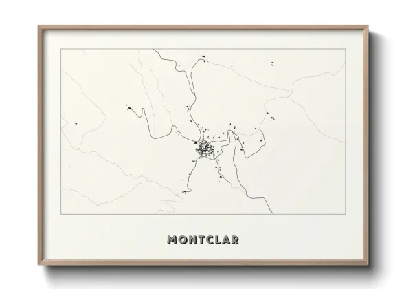 Une affiche de carte sur Montclar
