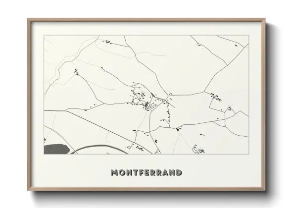 Une affiche de carte sur Montferrand