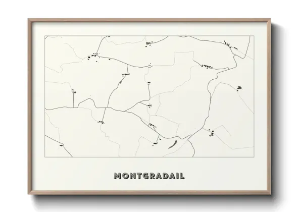 Une affiche de carte sur Montgradail