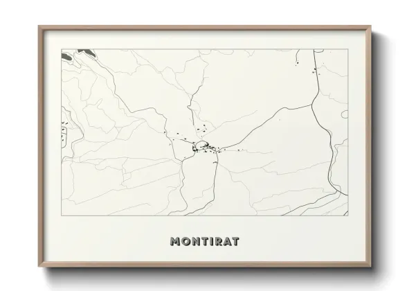 Une affiche de carte sur Montirat