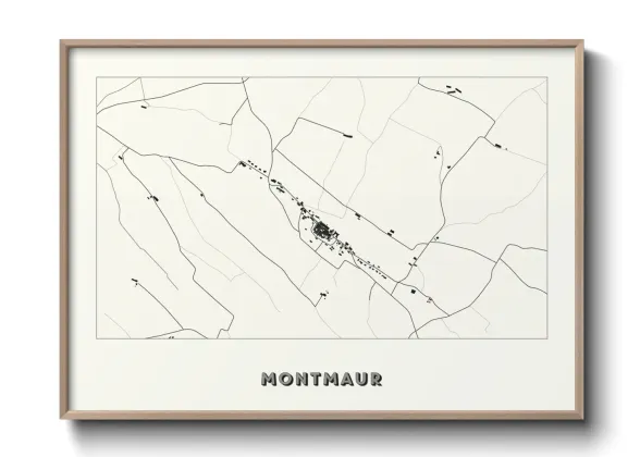 Une affiche de carte sur Montmaur