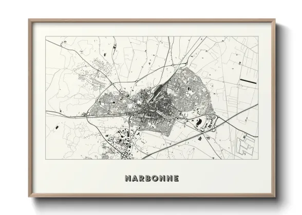 Une affiche de carte sur Narbonne