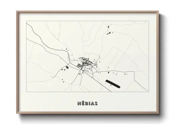 Une affiche de carte sur Nébias