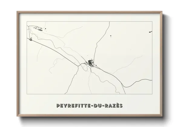 Une affiche de carte sur Peyrefitte-du-Razès