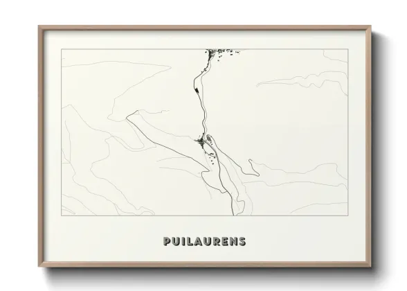 Une affiche de carte sur Puilaurens