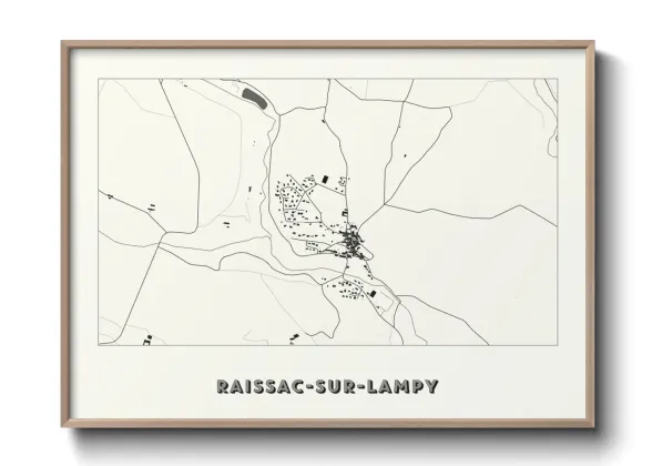 Une affiche de carte sur Raissac-sur-Lampy