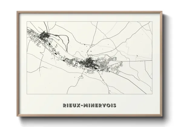 Une affiche de carte sur Rieux-Minervois
