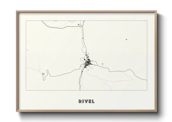 Une affiche de carte sur Rivel