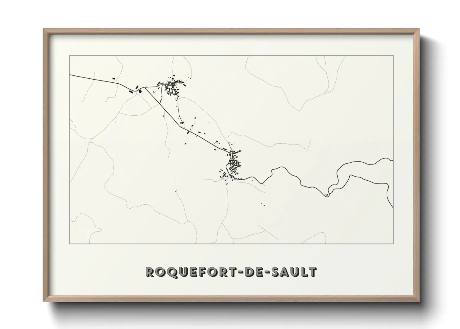 Un poster carteRoquefort-de-Sault