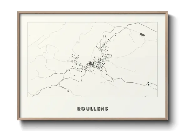Une affiche de carte sur Roullens