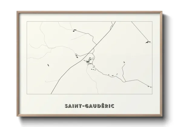 Une affiche de carte sur Saint-Gaudéric