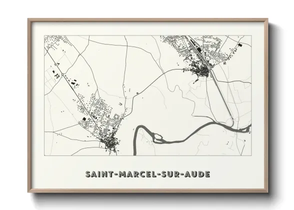 Une affiche de carte sur Saint-Marcel-sur-Aude