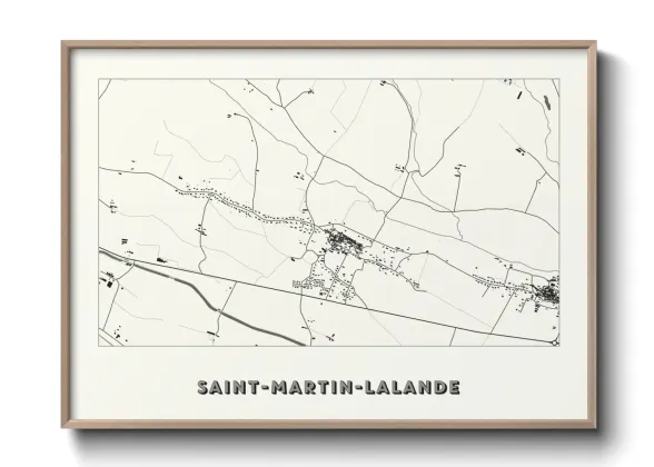 Une affiche de carte sur Saint-Martin-Lalande